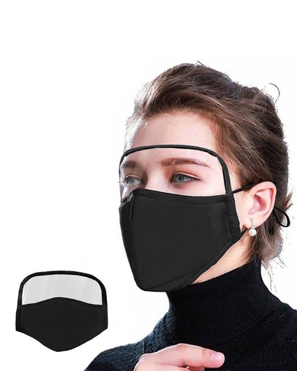 Cotton Face Mask with Adjustable Earloops and Filter Pocket (3
