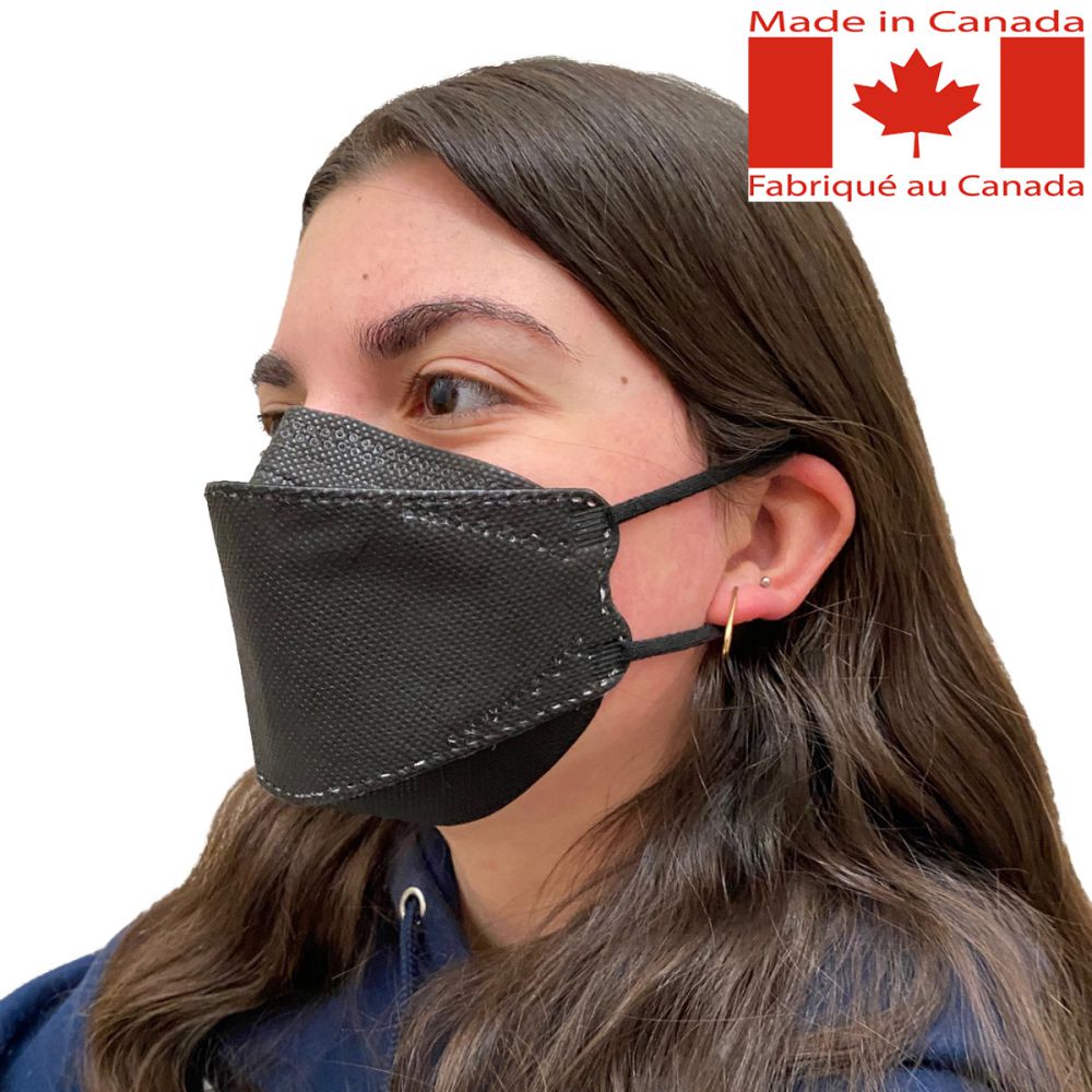 White N95 Masks - Size Small (Dent-X Canada FN-N95-510 Small Model - Box of  10 Disposable Masks)